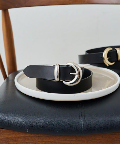 圓形扣無孔皮帶