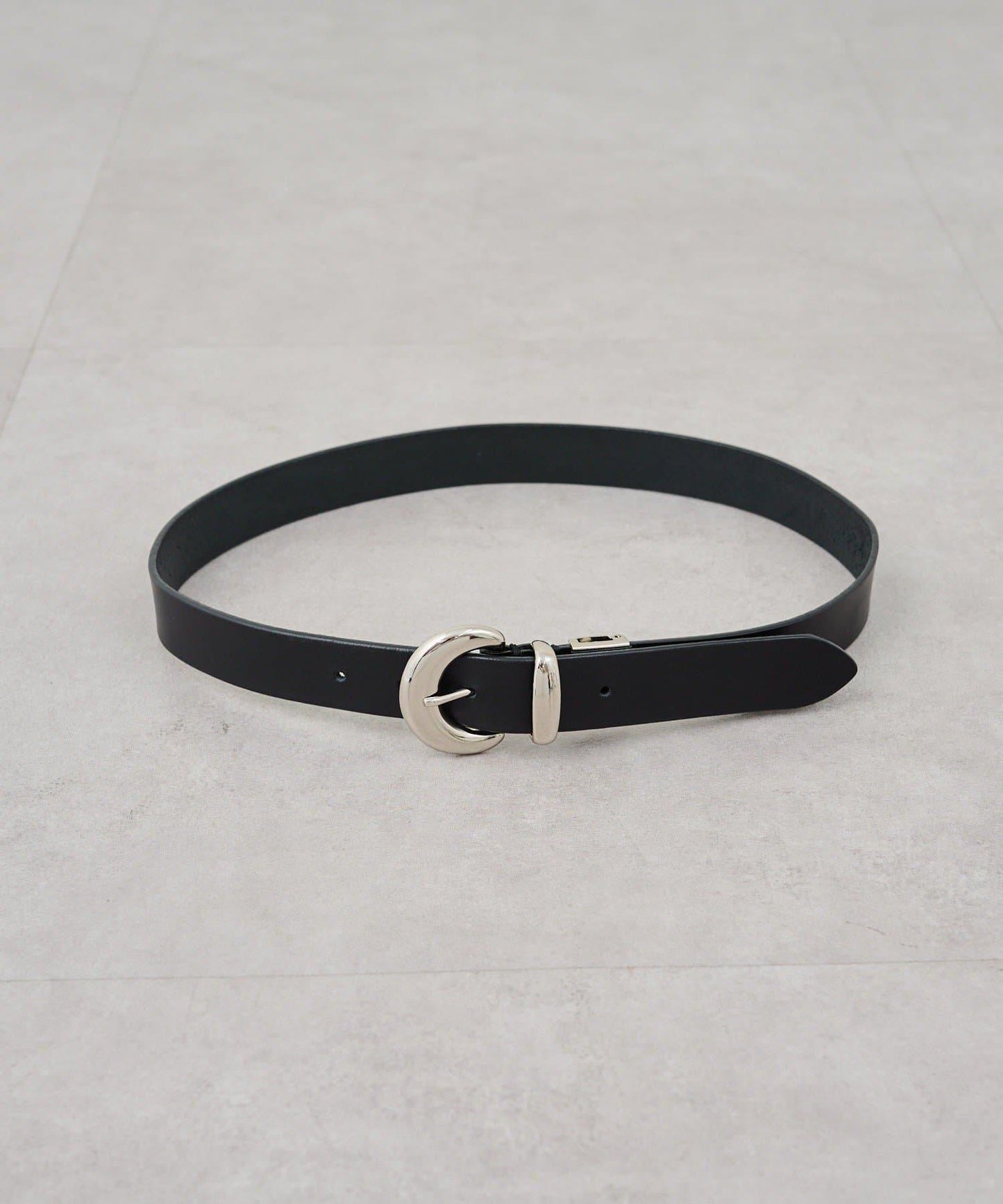 圓形扣無孔皮帶