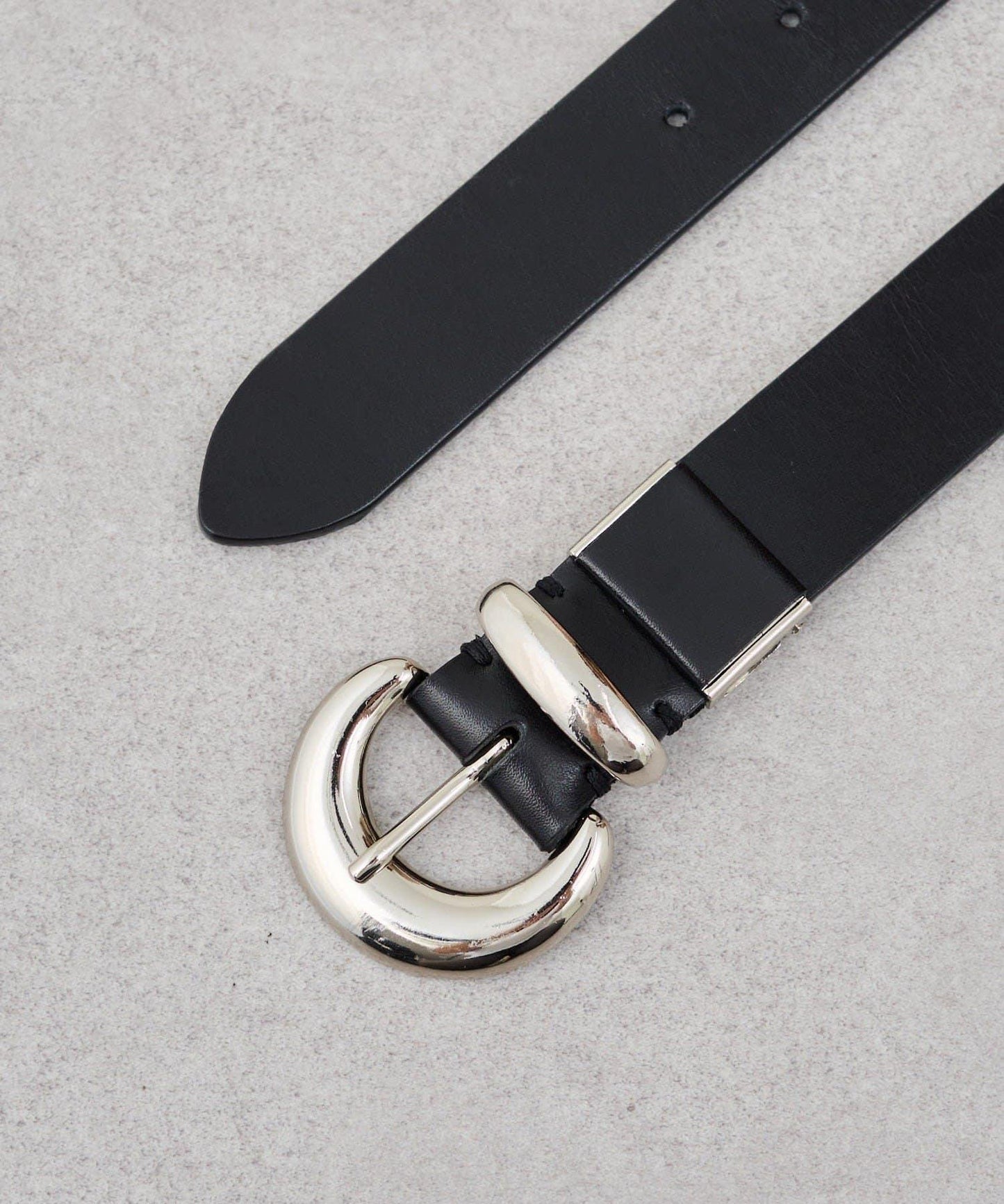 圓形扣無孔皮帶