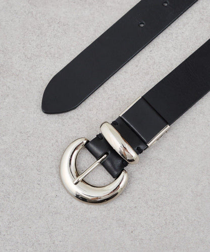 圓形扣無孔皮帶