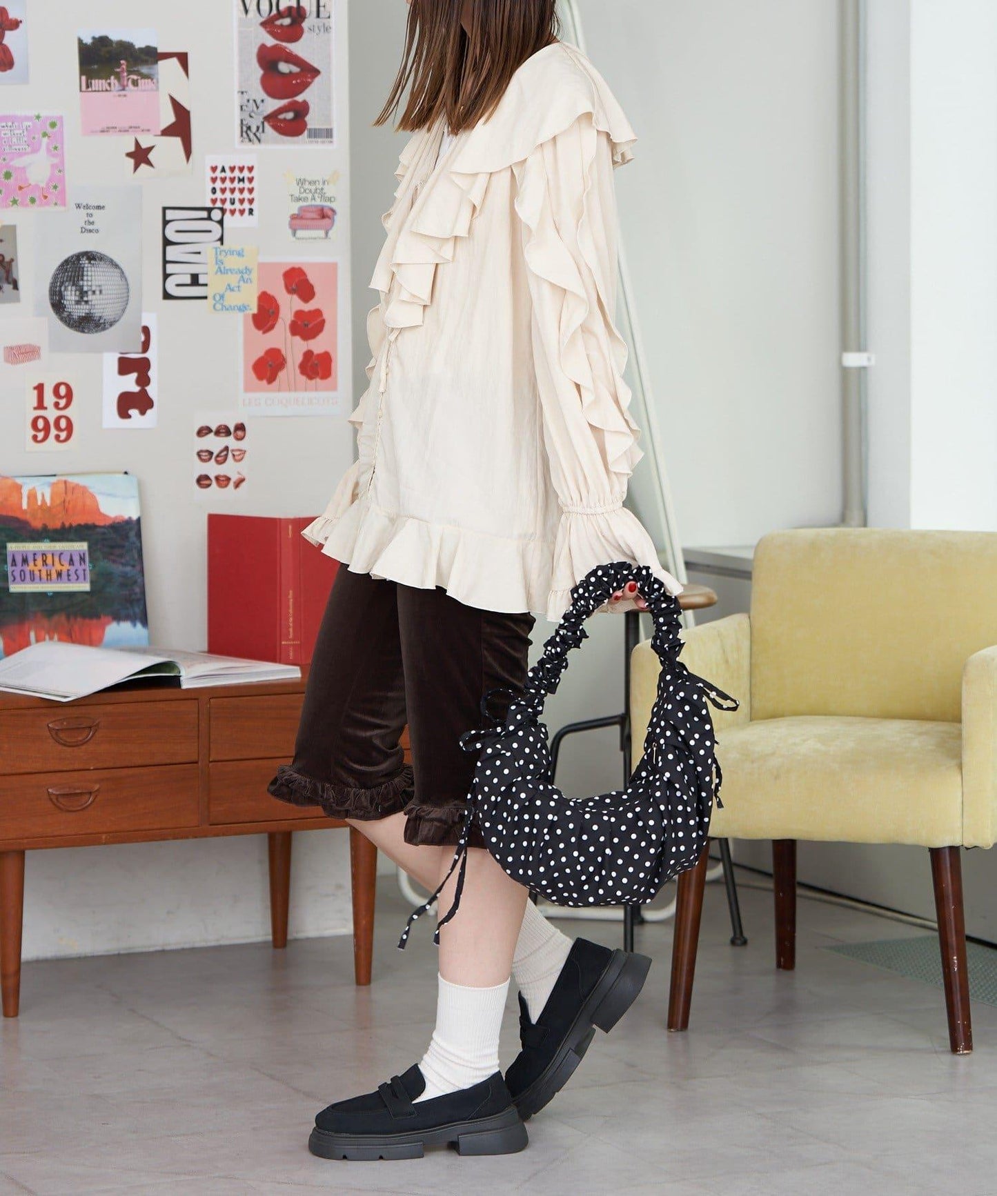 【neutral by ciaopanic】荷葉邊襯衫