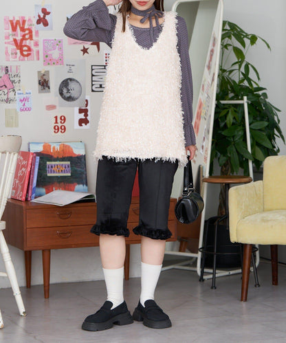 【neutral by ciaopanic】帶頸圈2WAY長毛絨馬甲