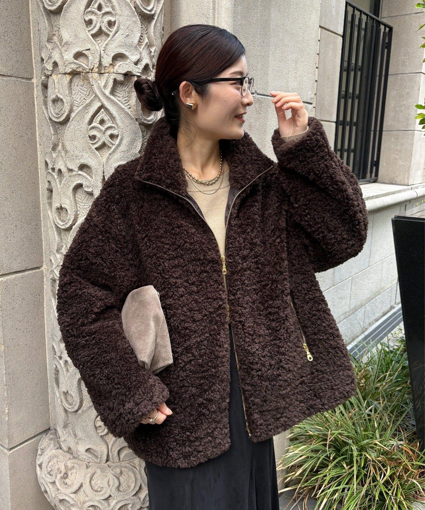 【インフルエンサーOKOCHI企畫】羊羔絨短夾克