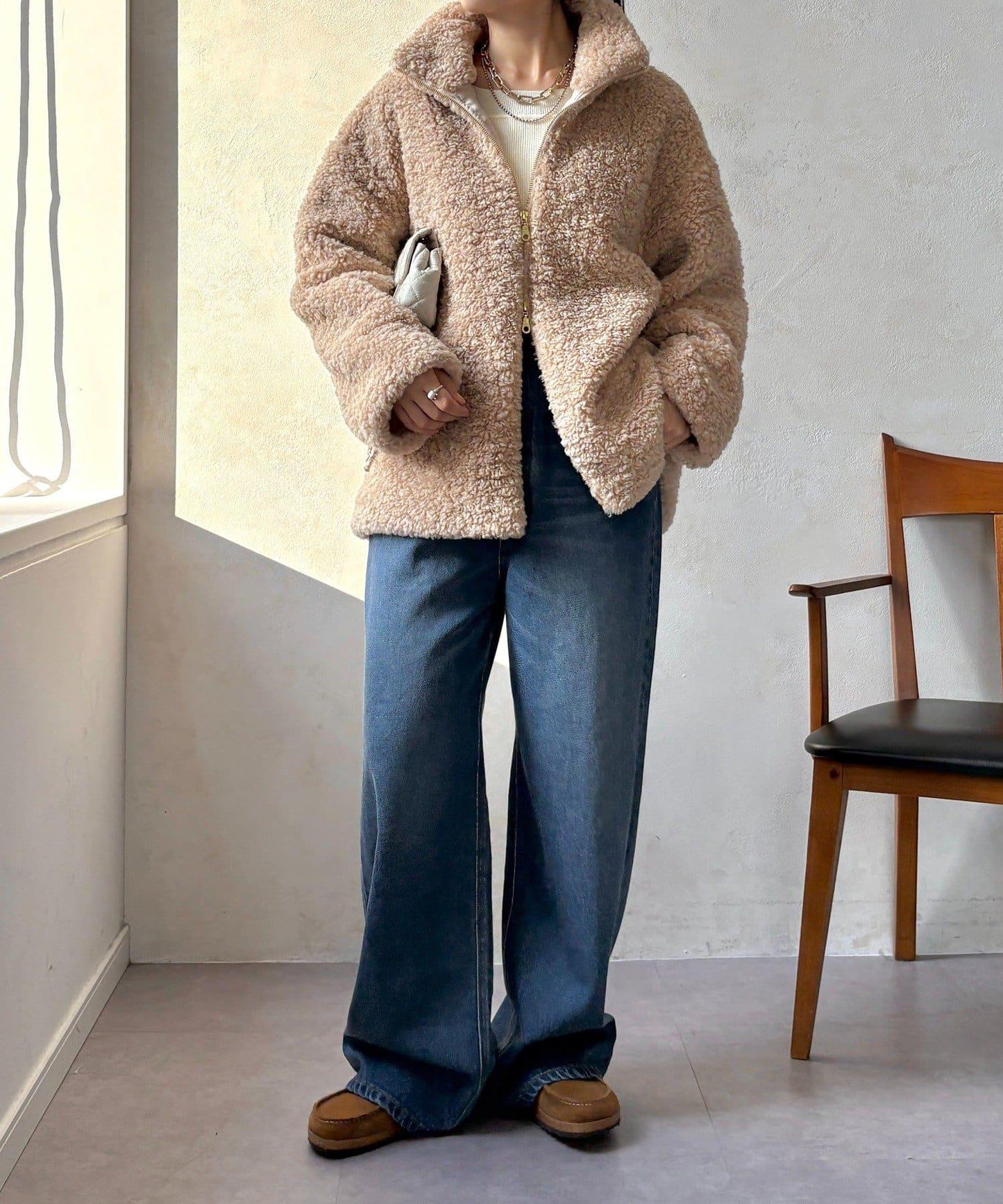 【インフルエンサーOKOCHI企畫】羊羔絨短夾克