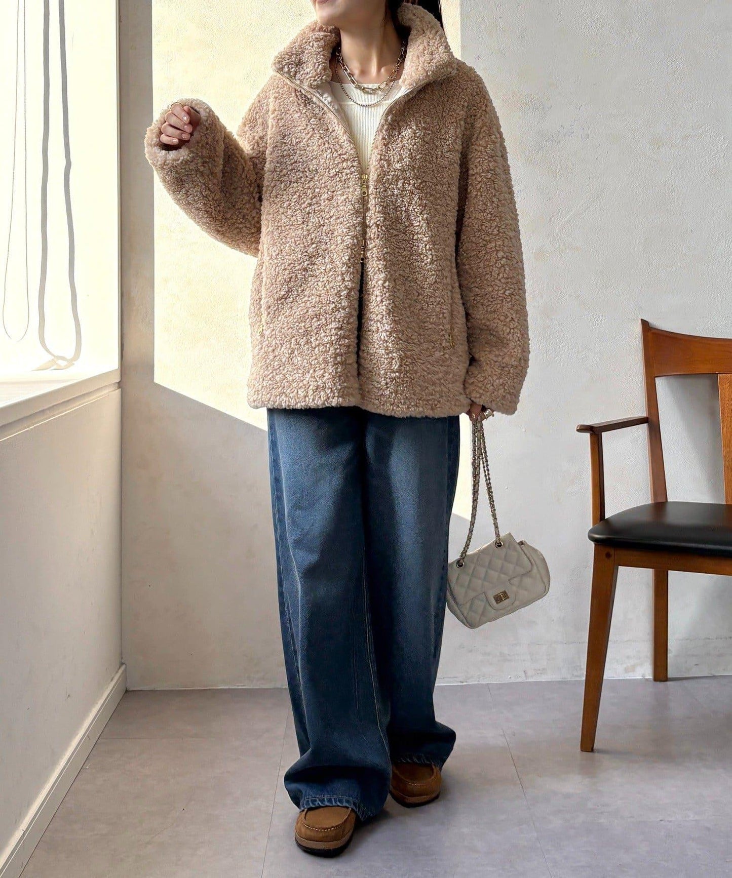 【インフルエンサーOKOCHI企畫】羊羔絨短夾克