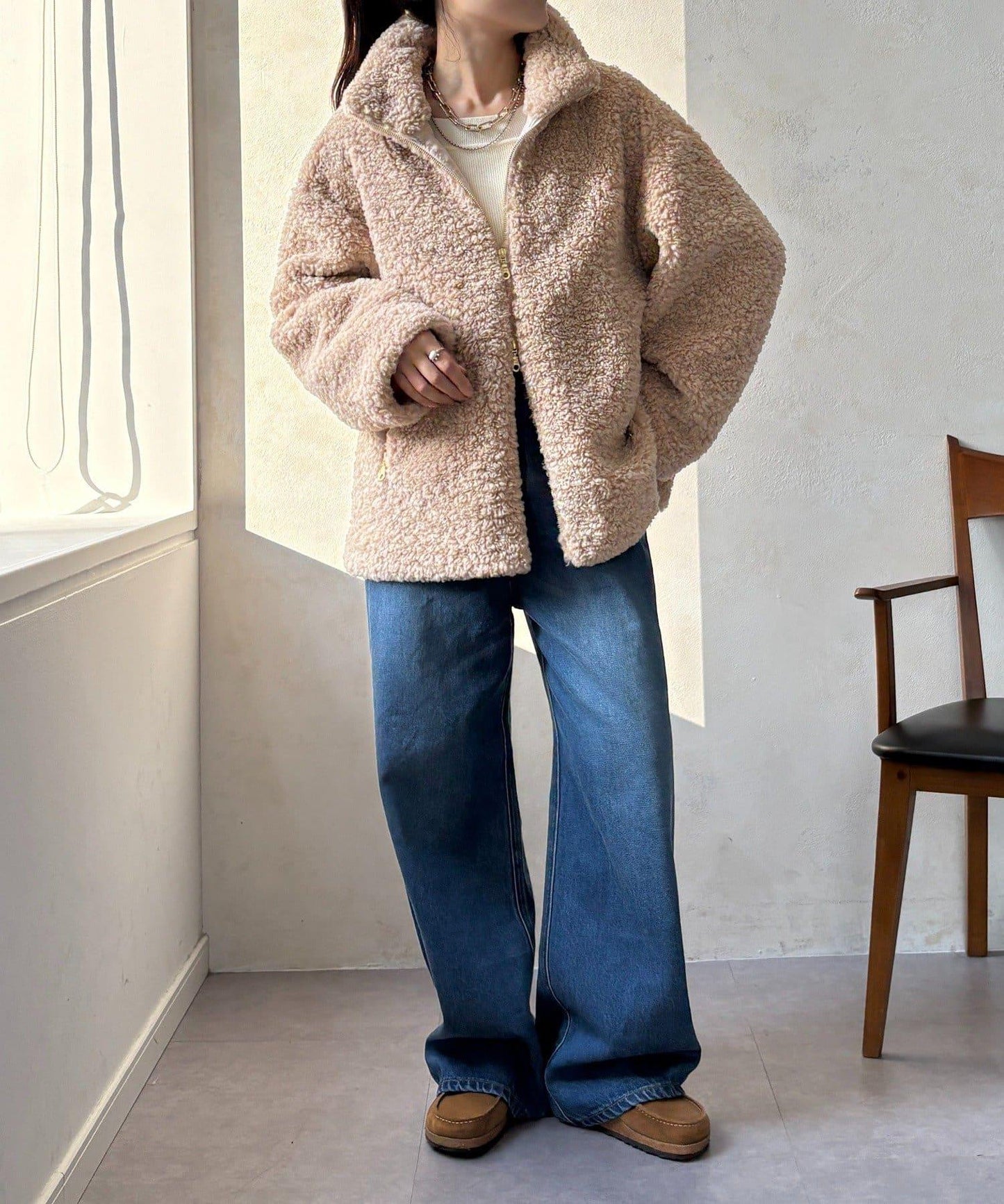 【インフルエンサーOKOCHI企畫】羊羔絨短夾克