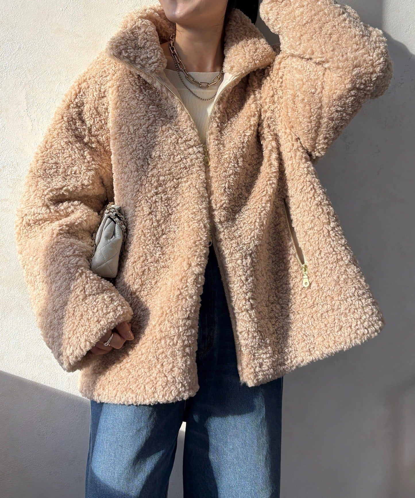 【インフルエンサーOKOCHI企畫】羊羔絨短夾克