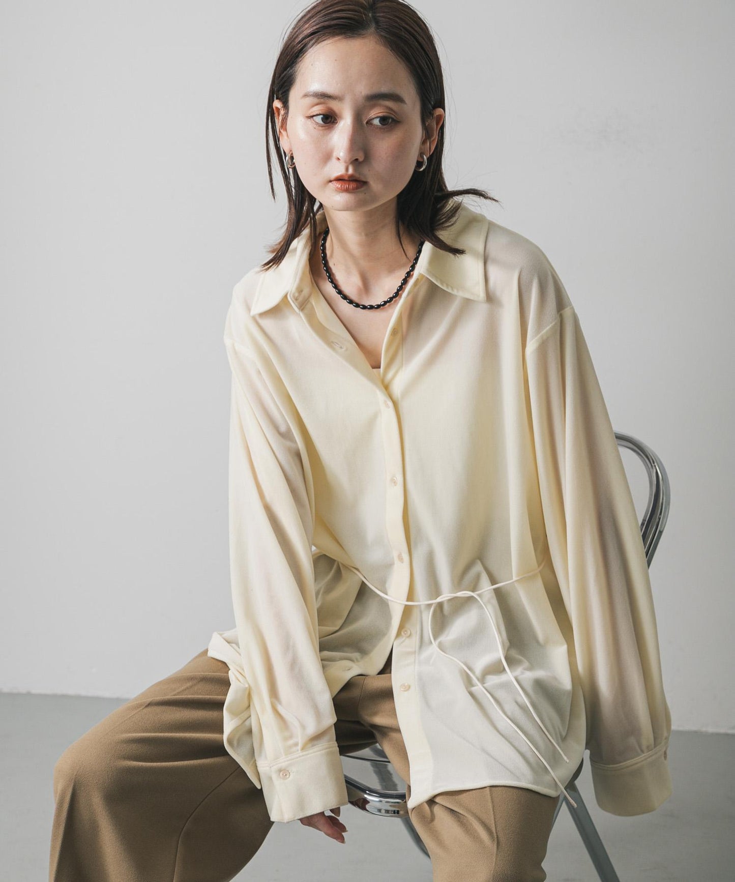 多色條紋天鵝絨襯衫