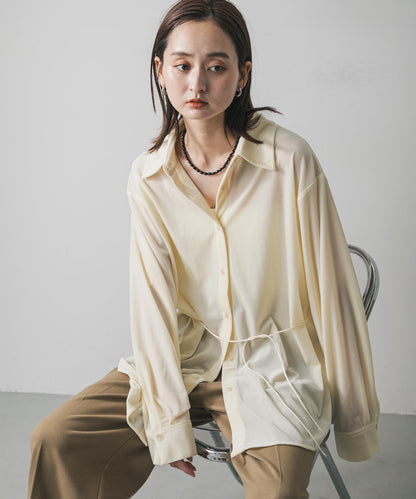 多色條紋天鵝絨襯衫