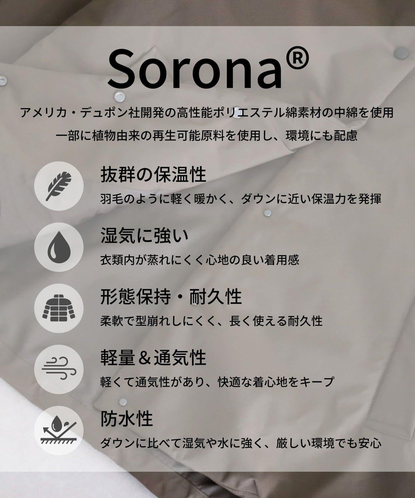 Sorona加厚羽絨棉大衣