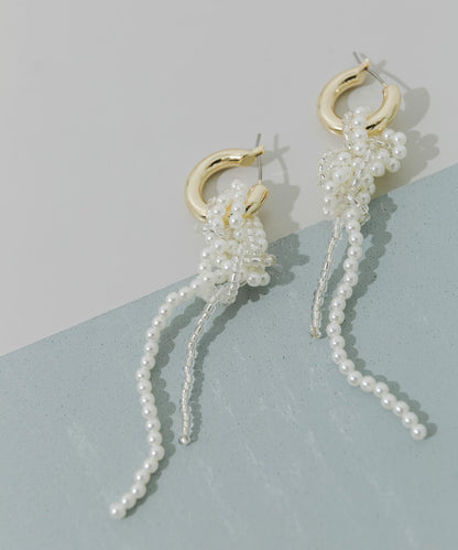 珍珠結2WAY圈形耳環