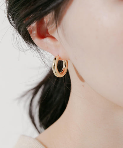 珍珠結2WAY圈形耳環