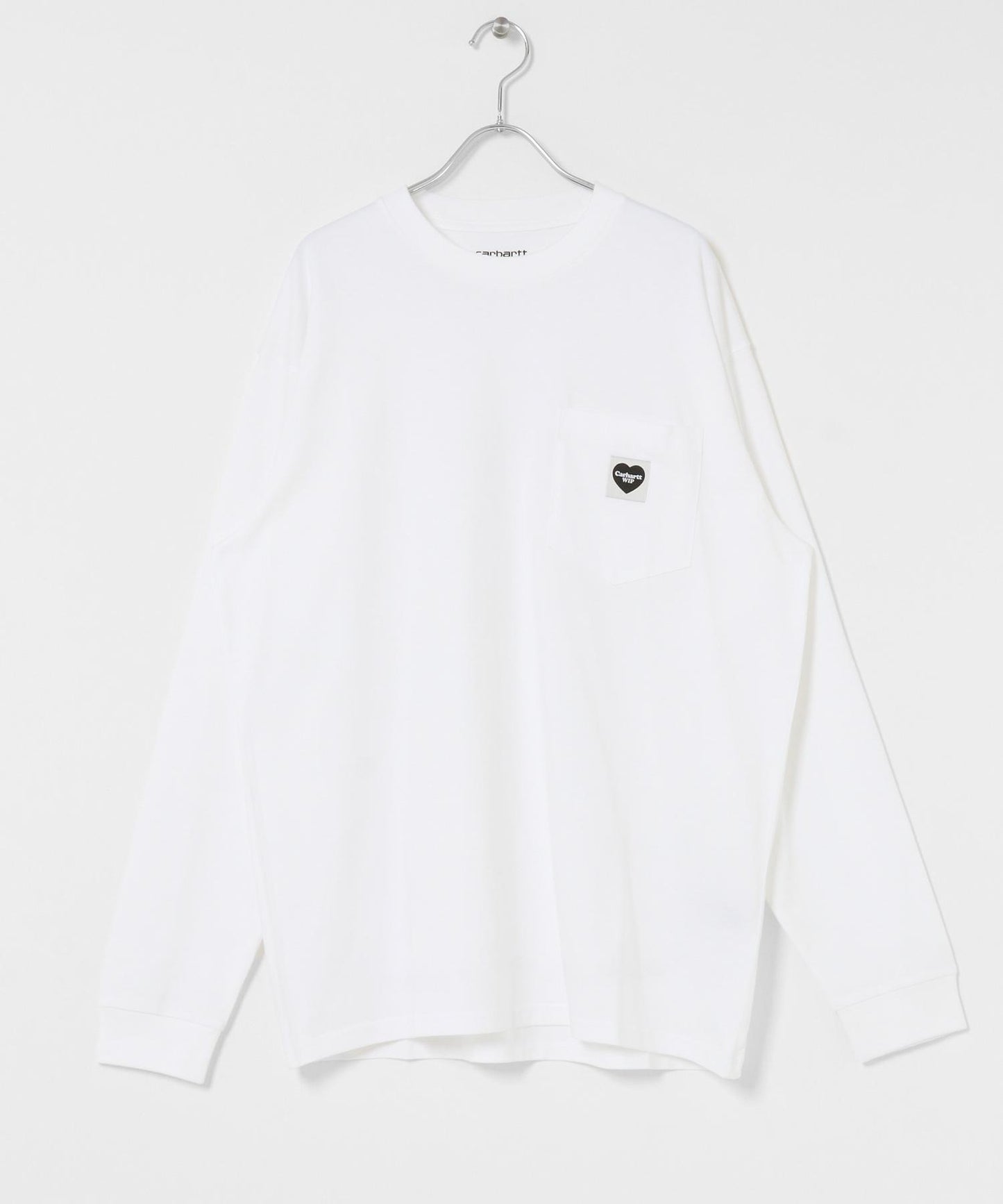 carhartt 長袖口袋心形圖案T恤