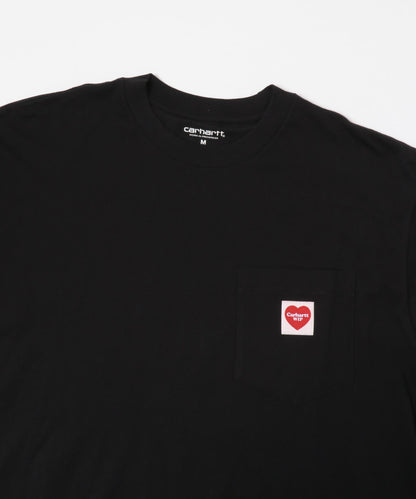 carhartt 長袖口袋心形圖案T恤