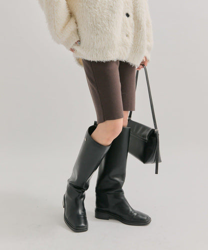 機車風針織長褲