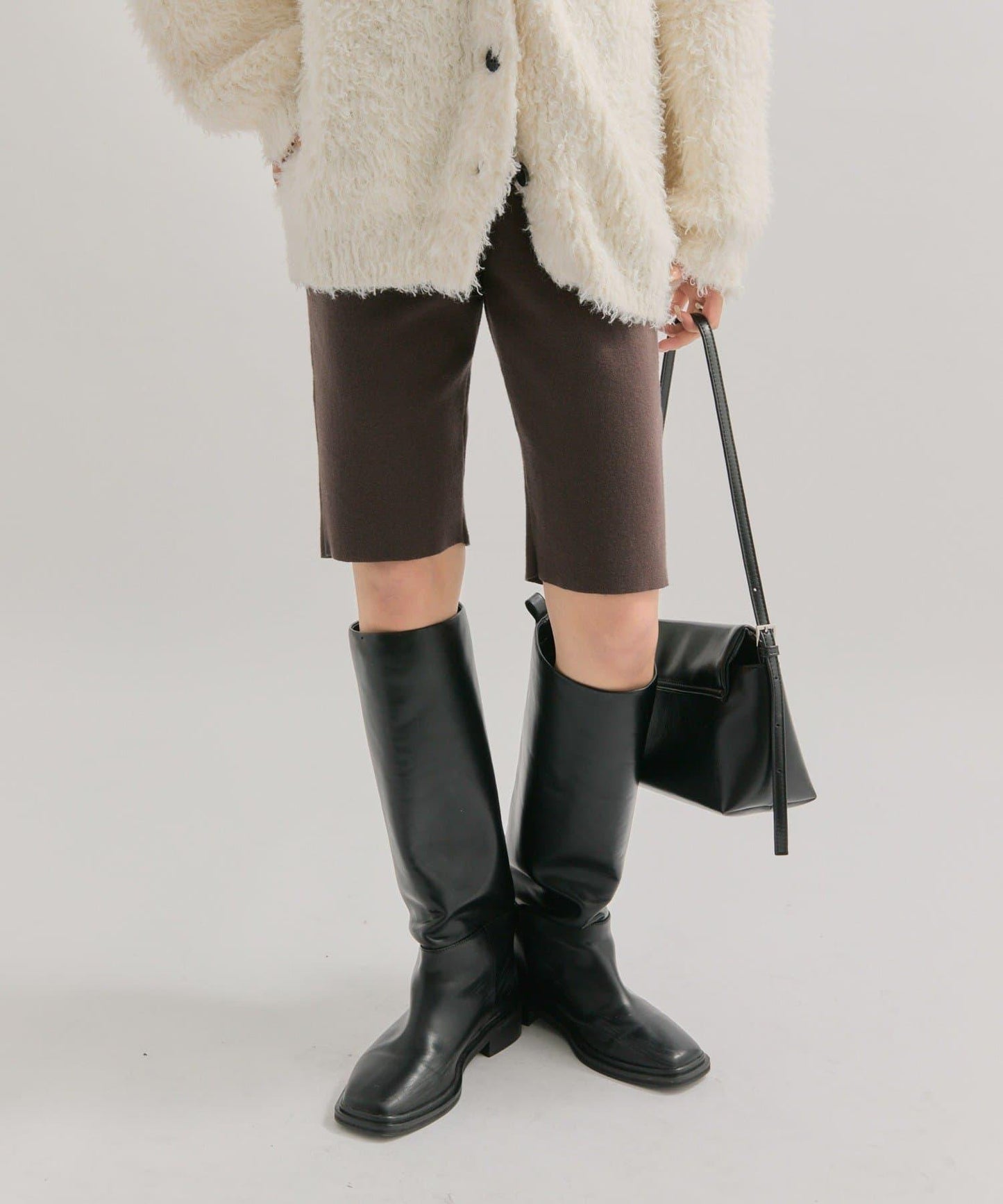 機車風針織長褲