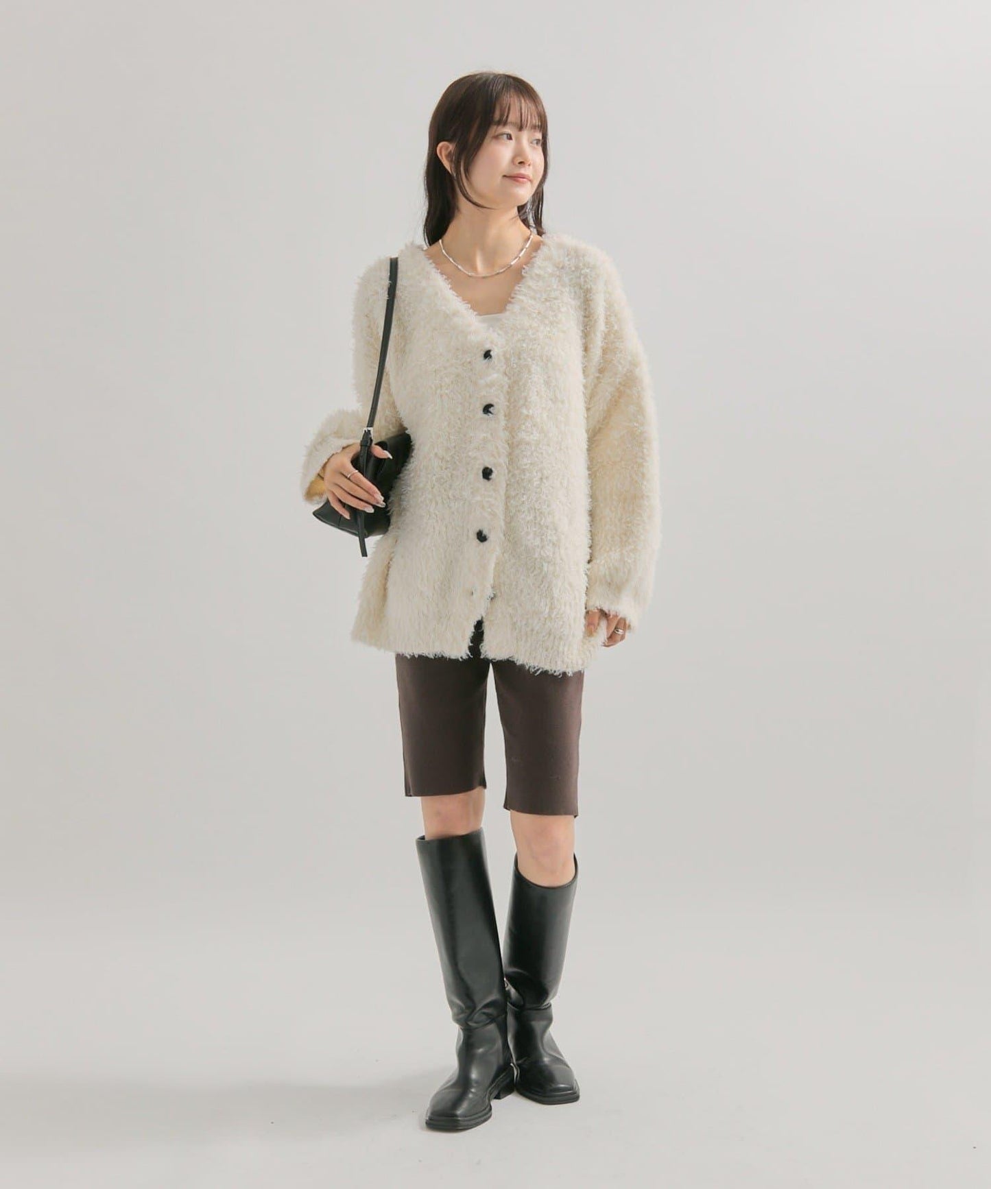 機車風針織長褲