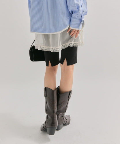 機車風針織長褲