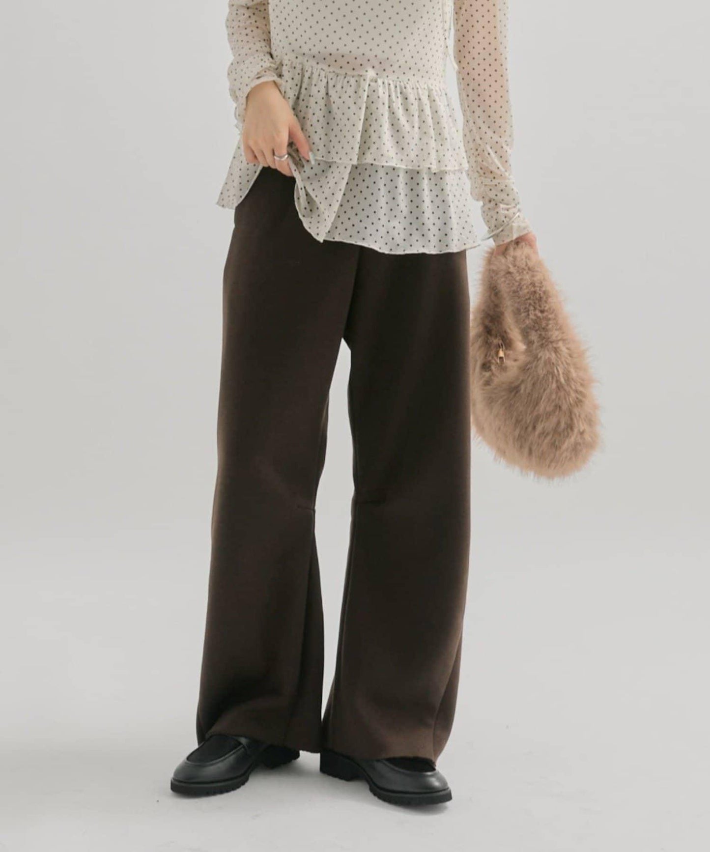 【EC限定】加絨彎曲運動褲