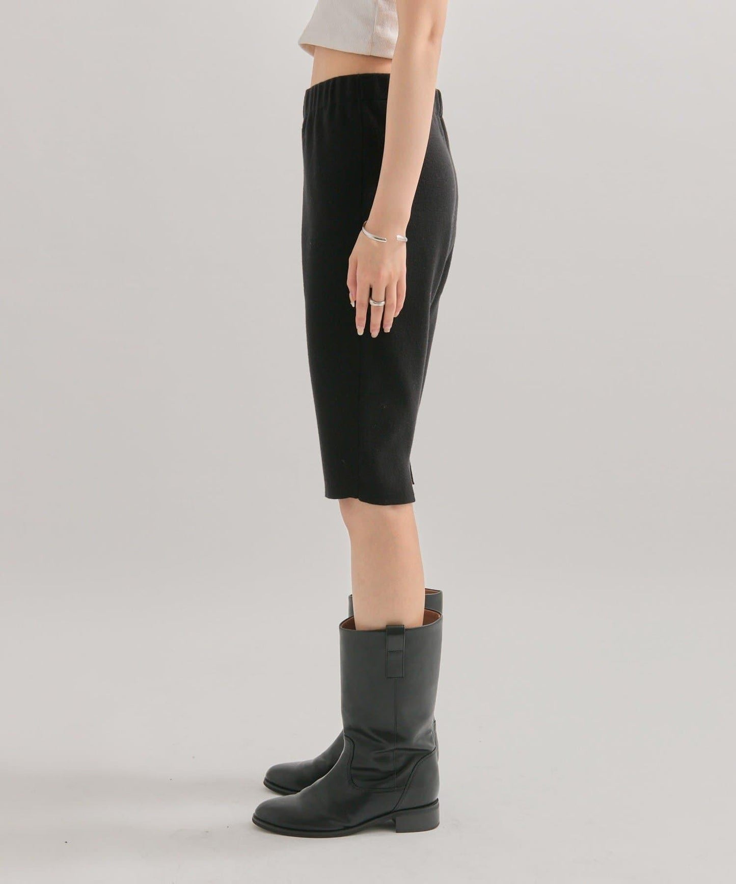 機車風針織長褲