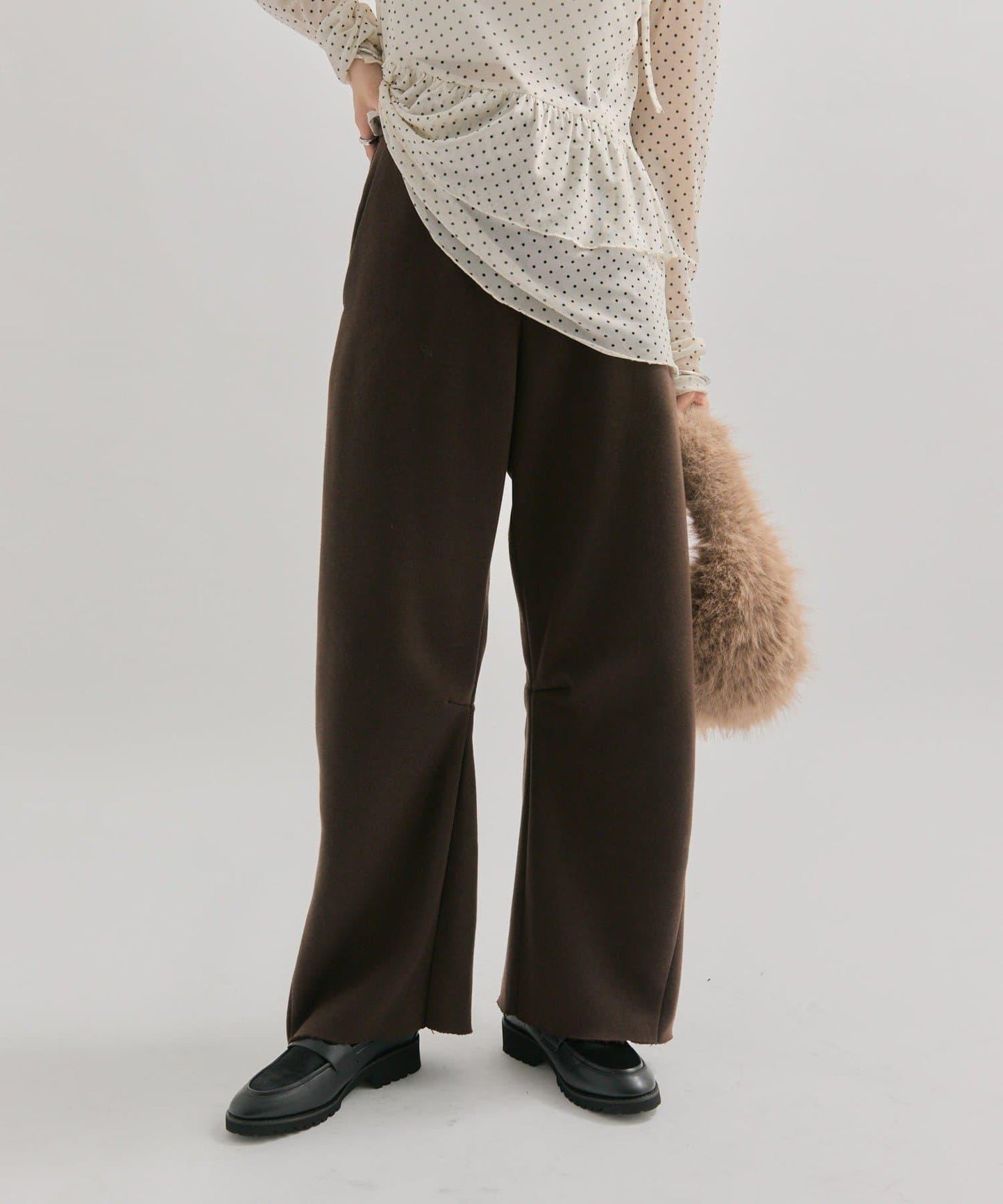 【EC限定】加絨彎曲運動褲