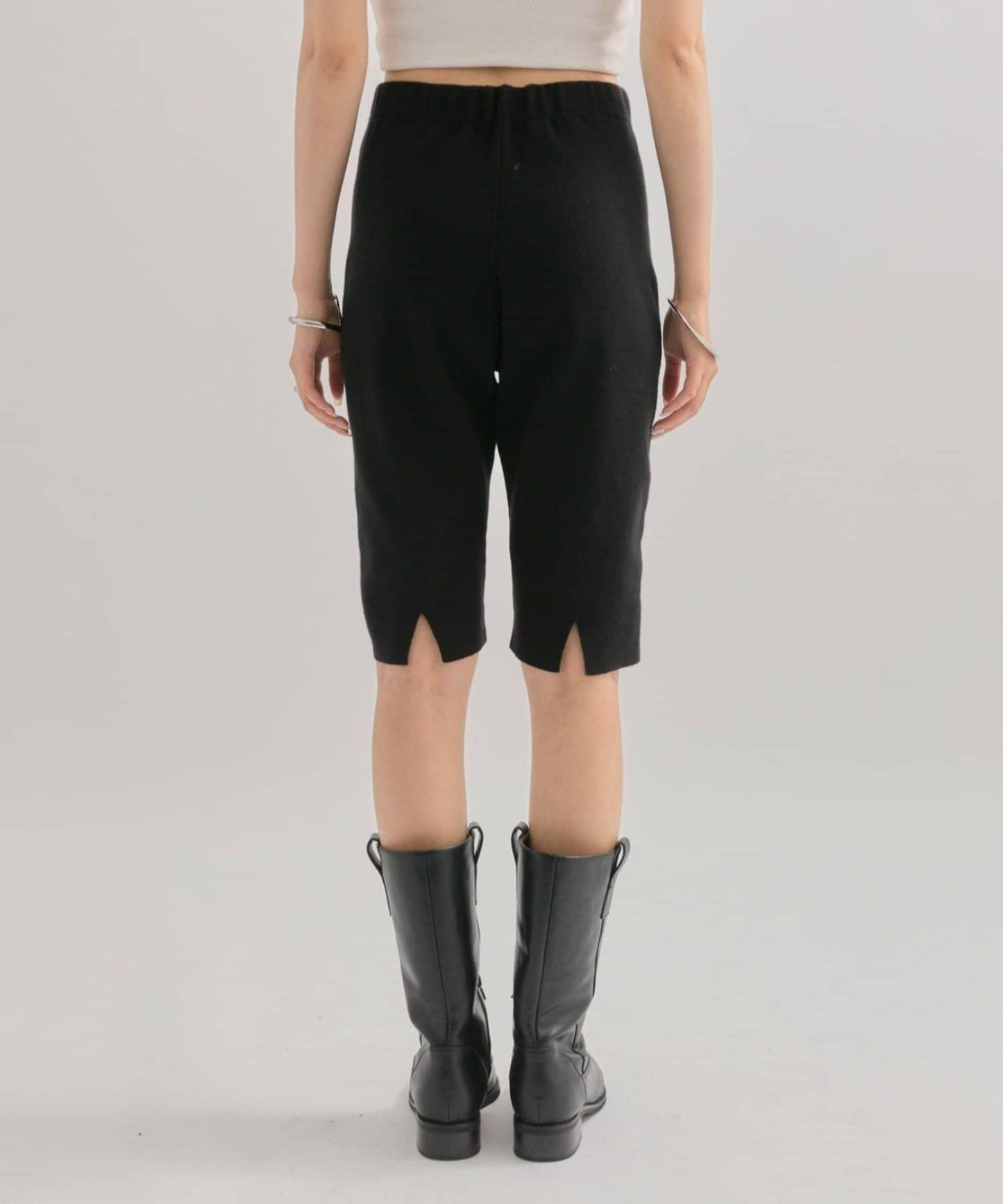 機車風針織長褲