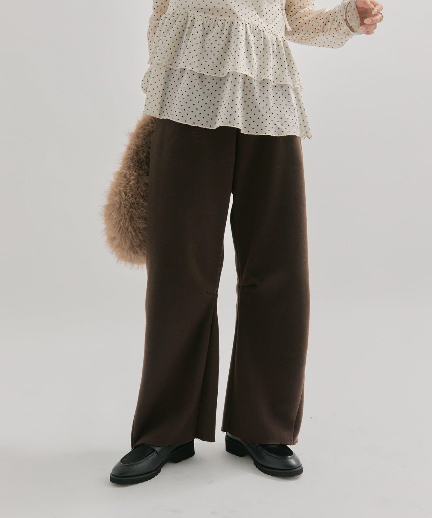 【EC限定】加絨彎曲運動褲