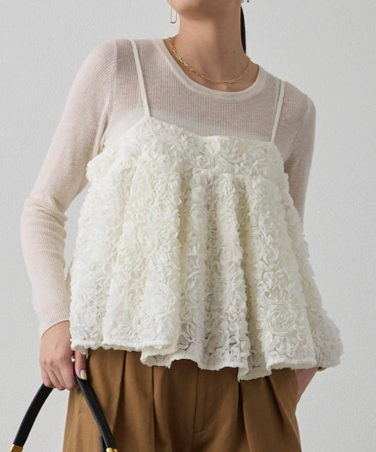 花卉圖案吊帶背心