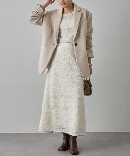 花卉圖案高腰傘裙