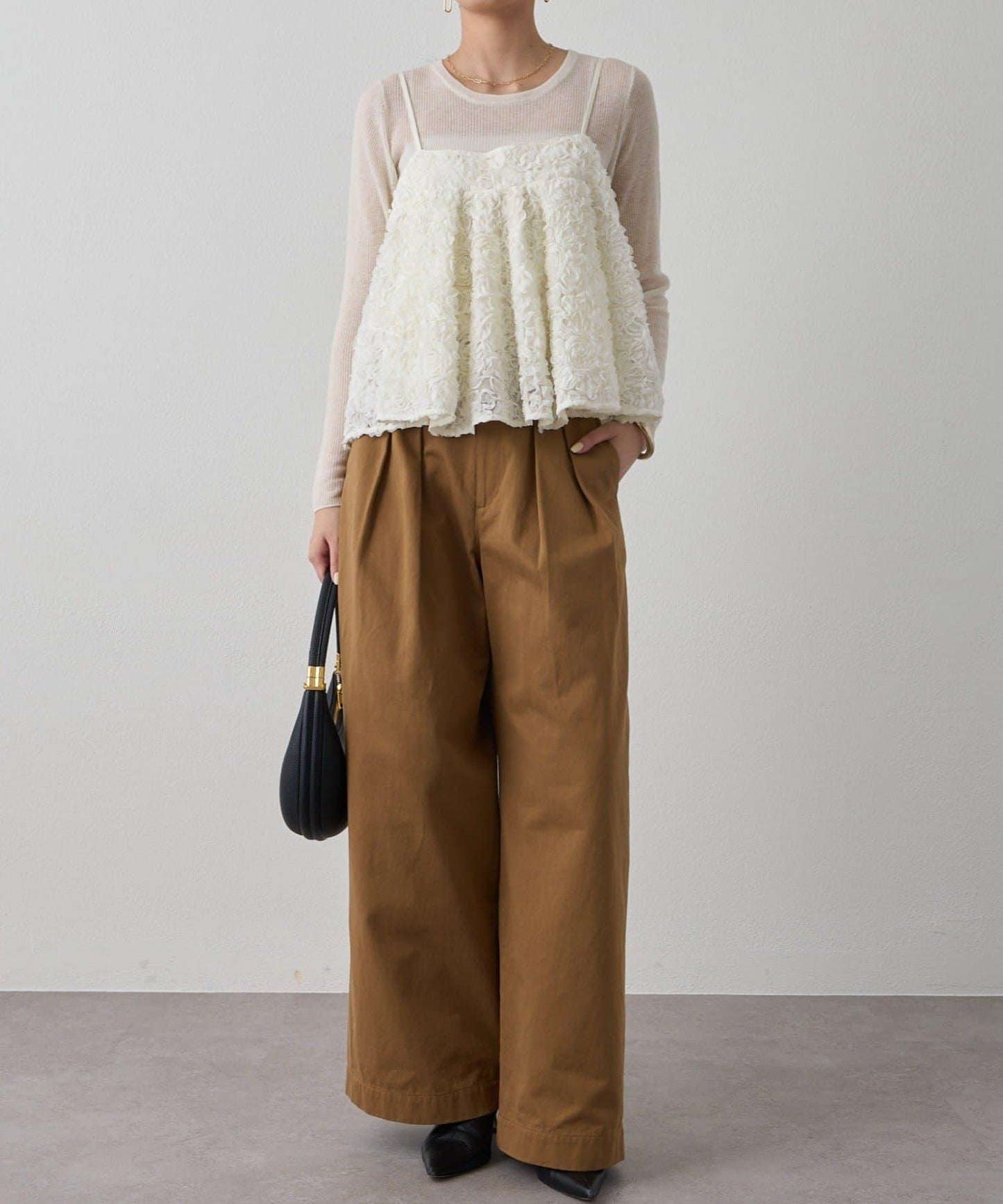 花卉圖案吊帶背心