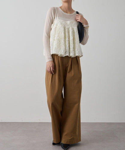 花卉圖案吊帶背心