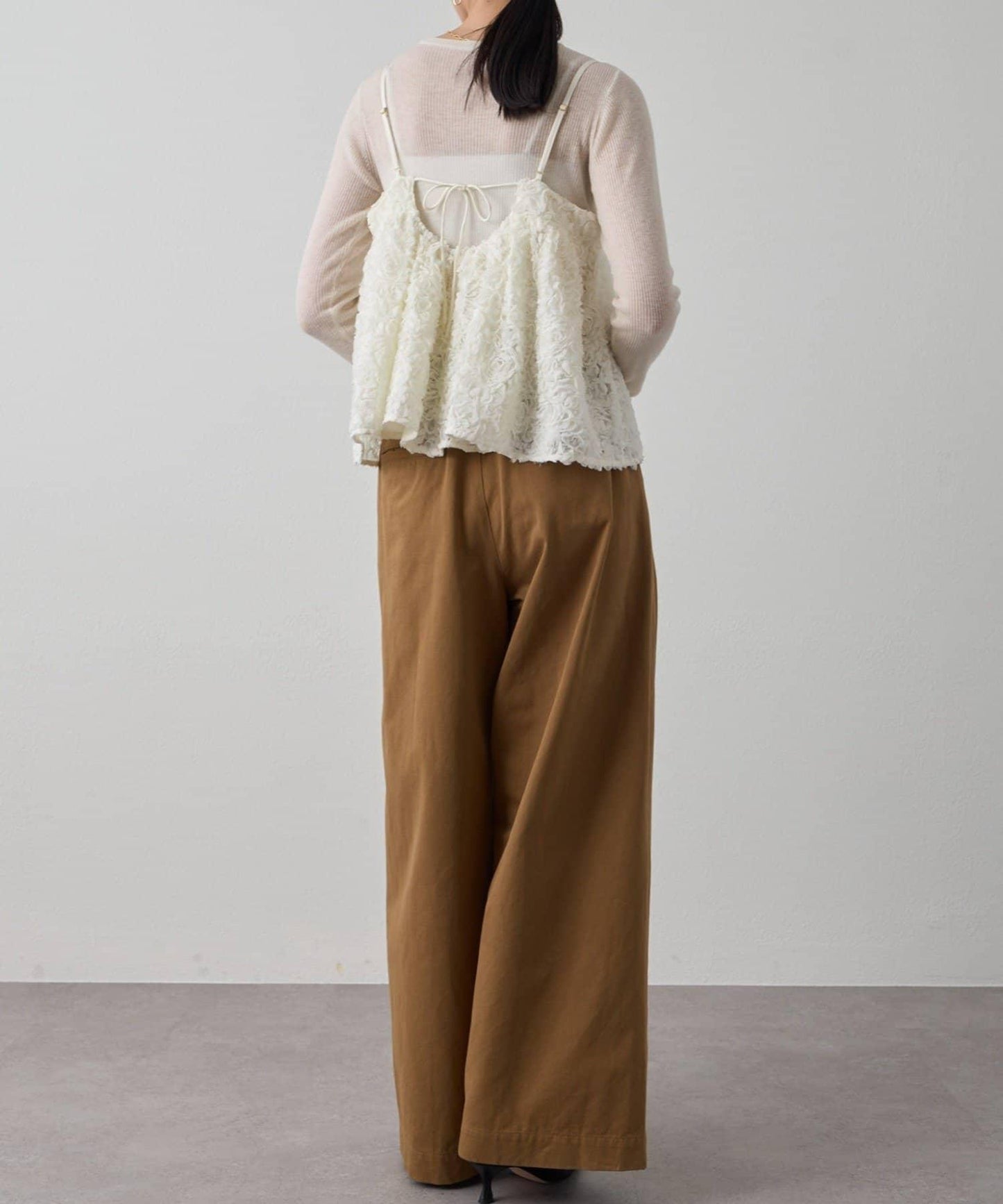 花卉圖案吊帶背心