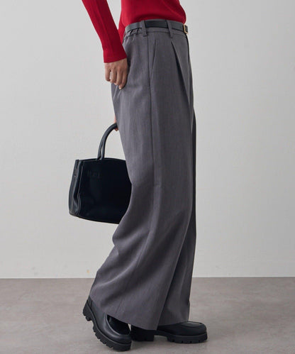 中縫寬腿褲
