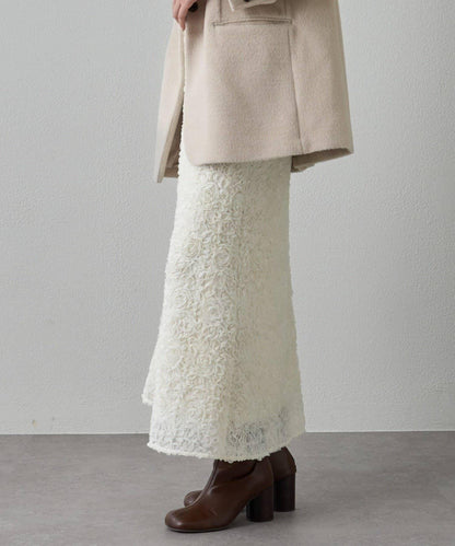 花卉圖案高腰傘裙