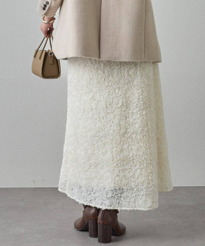 花卉圖案高腰傘裙