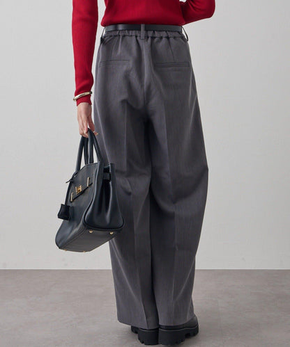 中縫寬腿褲