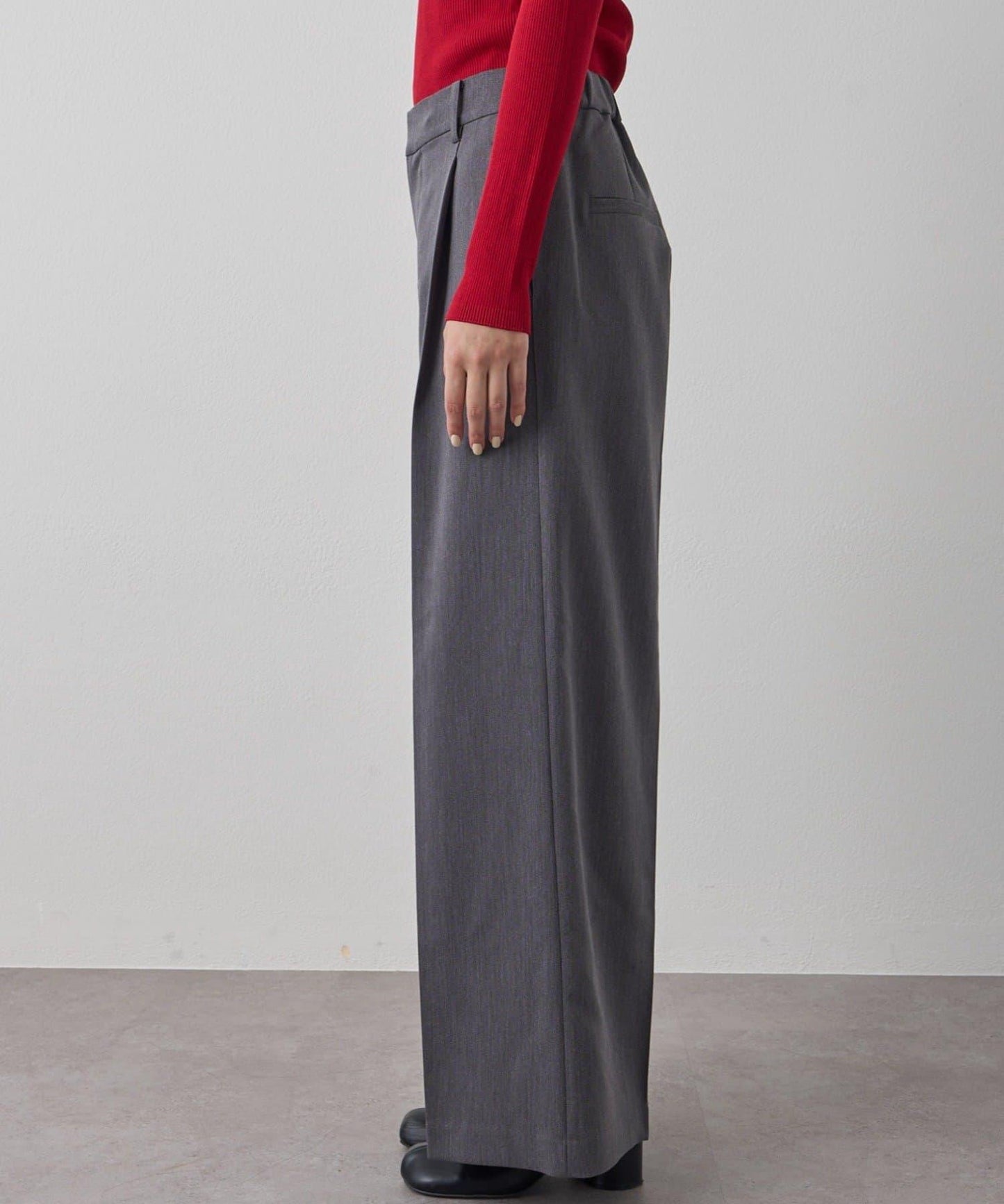 中縫寬腿褲