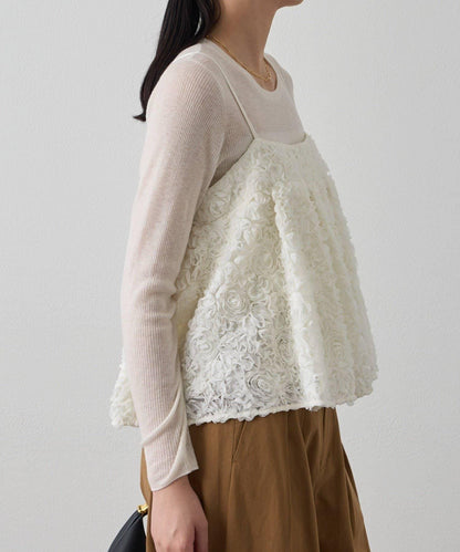 花卉圖案吊帶背心