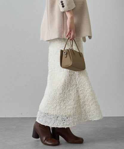 花卉圖案高腰傘裙