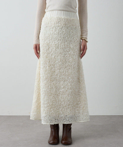 花卉圖案高腰傘裙