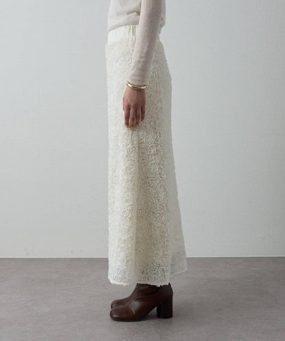 花卉圖案高腰傘裙