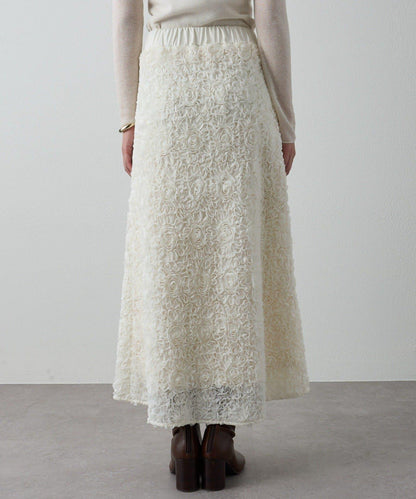 花卉圖案高腰傘裙