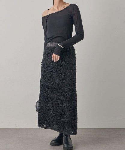 花卉圖案高腰傘裙