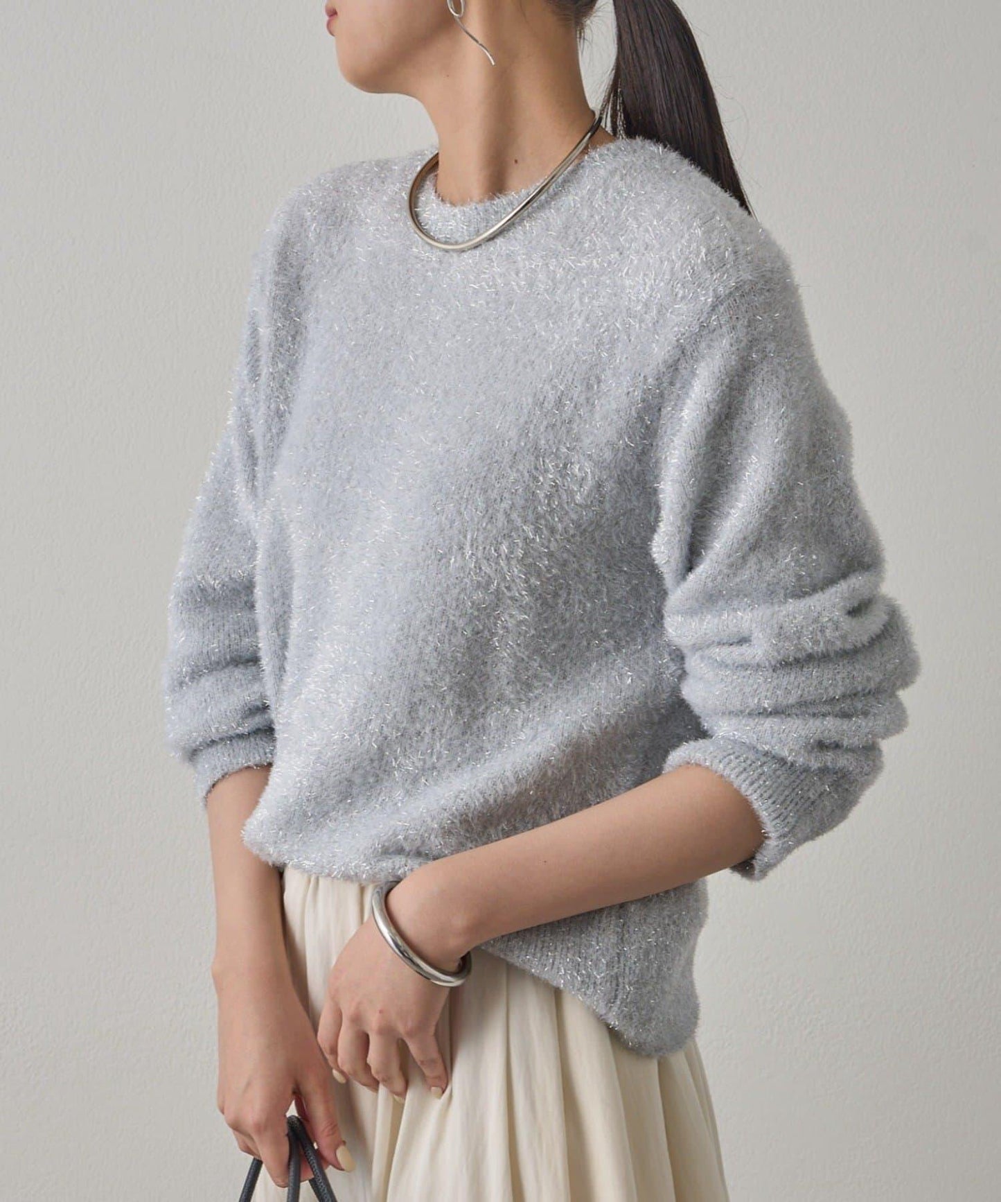 亮片針織套頭衫