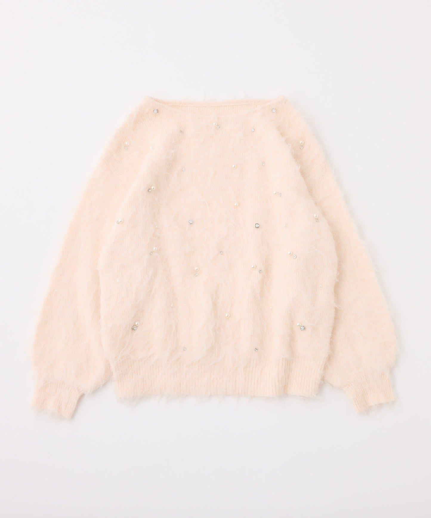 珠飾長毛針織衫