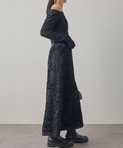 花卉圖案高腰傘裙