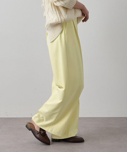 中縫寬腿褲