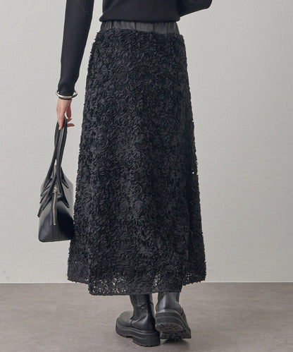 花卉圖案高腰傘裙