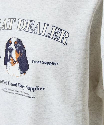 毛圈繡狗狗&貓咪衛衣套頭衫