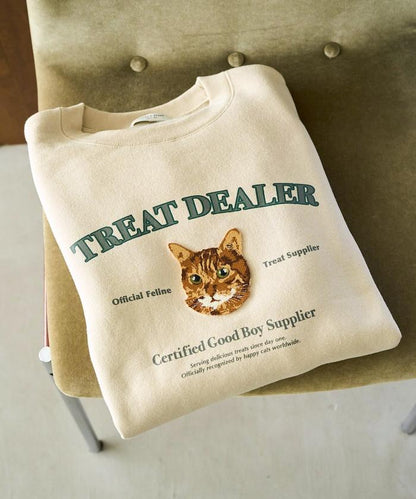 毛圈繡狗狗&貓咪衛衣套頭衫